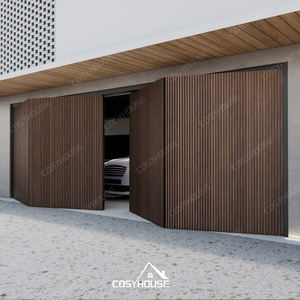 <span class=keywords><strong>Porte</strong></span> <span class=keywords><strong>de</strong></span> <span class=keywords><strong>garage</strong></span> pliante verticale moderne en aluminium noir <span class=keywords><strong>avec</strong></span> design à lattes, système électrique intelligent - Product Image 3