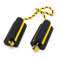 Cales de roue robustes en caoutchouc pour avions et aéronefs, réfléchissantes et antidérapantes, avec sangle de 20 cm, pour avions légers, camping-cars et remorques