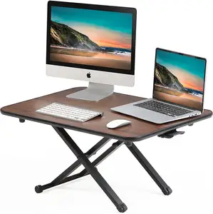 Simple Metal 26 "Sit Stand Office Dobrável e Portabilidade Standing Desk Riser Conversores com Rodas Fácil Instalação