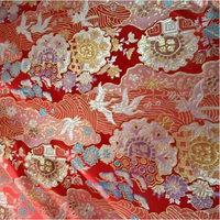 Tissu Brocart Jacquard Motif Araignée Rouge et Grue, Qualité Supérieure, Prix Abordable, Prêt à l'emploi, pour Textile de Maison et Housse de Canapé - Vente Chaude