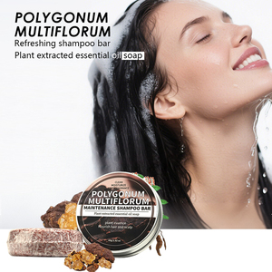 Polygonum Multiflorum Maintenance Shampoo Bar Essential Oil Soap Moisturizing Natural Darkening Hair Loss Treatment & Regrowth - Product Image 1