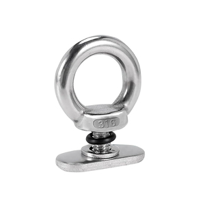 Stainless Steel Track Locking Lifting <strong>Ring</strong> T-Base Eye Screw Eye Screw with Plate for Slide Rails - Product Image 1