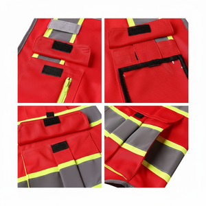 Construction de trafic gilet de sécurité haute visibilité réfléchissant multi-poches multifonctionnel imperméable coupe-vent respirant 100% Polyester - Product Image 1