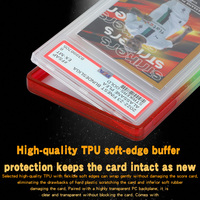 Protecteur de carte gradée transparent en TPU, protection simple, plaque PC minimaliste, anti-rayures, antichoc, pour cartes à collectionner de 5/6 pouces