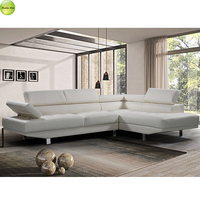 Hochwertige deutsche Luxus moderne weiße Leder Ecksofa Möbel Großhandel Sofa für Wohnzimmer verwenden