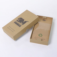 Boîte d'emballage écologique en papier kraft pour téléphone avec logo et design personnalisés Téléphone d'expédition recyclable et durable en gros