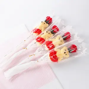 E77 Natural Handmade Soap High Quality Artificial Rose <strong>Bear</strong> <strong>Flower</strong> With Box - Product Image 1