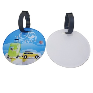Etiquetas de Equipaje Personalizadas de Acrílico Circular de 10 cm RubySub, Etiquetas de Equipaje para Sublimación - Product Image 1
