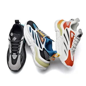 Chaussures de sport décontractées pour hommes, nouveau design de haute qualité, marque personnalisée, logo, maille bloquant les couleurs, respirantes, 2023