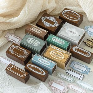 Zelkova Wood Seal Frame Archive Series Vintage Basic Pattern Daily Journal Decoration Marking Stamp