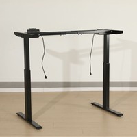 Cadre de bureau électrique à double moteur réglable en hauteur, pieds de bureau assis-debout robustes, vente en gros ODM OEM pour poste de travail à domicile