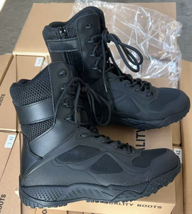 DF203 Outdoor Black khaki <b>hiking</b> training <b>boots</b> men large size 39-46 stock wholesales shock absorption shoes black khaki - Product Image 4