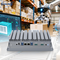 Ordinateur embarqué YANLING avec boîtier en aluminium, processeur quadricœur Intel Core i5-4200U, écran tactile et deux ports COM RS232 pour usage industriel
