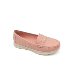 Mocassins élégants en tissu rose pour femmes, chaussures confortables à semelle souple, faciles à enfiler - Product Image 1