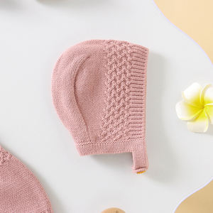 Set Romper Rajut Bayi Mimixiong Grosir 2-Potong dengan Topi, Pakaian Musim Panas, Set Kado Pakaian Bayi untuk Bayi Baru Lahir Laki-laki dan Perempuan - Product Image 4
