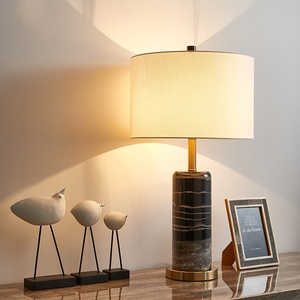 Nuevo estilo decoración del hogar base de mármol iluminación de luz restaurante Hotel lámpara de mesita de noche con escritorio led - Product Image 2