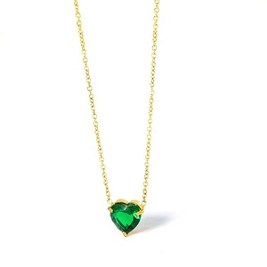 Collier Cœur Personnalisé avec Pierre <span class=keywords><strong>de</strong></span> Naissance, É<span class=keywords><strong>l</strong></span>égant Pendentif Cœur Plaqué <span class=keywords><strong>Or</strong></span> 18K pour Femme, Bijoux Personnalisés Directement <span class=keywords><strong>de</strong></span> <span class=keywords><strong>l</strong></span>'Usine - Product Image 4