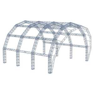 Sistema de armazón de techo para conciertos de doble capa, portátil, cuadrado, de aleación de aluminio para exteriores, de alta resistencia - Product Image 1