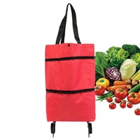 Chariot d'épicerie portatif de ménage chariot à provisions sac chariot à roues pliable de supermarché chariot de sac à provisions