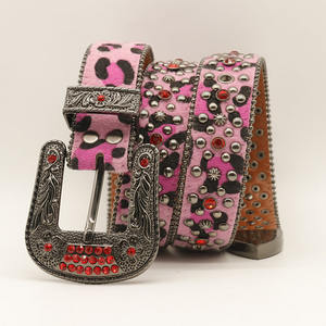 BB-Cinturón de lujo para hombre y mujer, con diamantes de imitación brillantes, cinturones de cuero de diseñador - Product Image 4