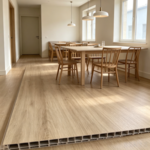 Plancher en plastique imperméable à l'eau pour intérieur, <span class=keywords><strong>prix</strong></span> économique, imitation bois, panneau de cloison en PVC pour maison en location - Product Image 6