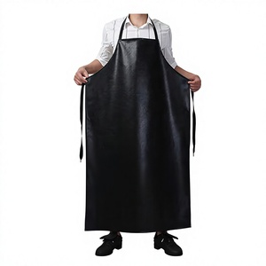 Grembiule con Maniche in Pelle 97x62cm Impermeabile Unisex per Uso in Cucina - Product Image 1