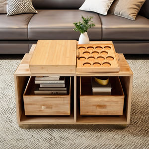 Supports de rangement en bambou pour capsules de café <span class=keywords><strong>Nespresso</strong></span> et <span class=keywords><strong>support</strong></span> de <span class=keywords><strong>machine</strong></span> à café avec tiroir - Product Image 5