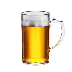 Custom Transparant 500Ml 1 Liter Bpa Gratis Plastic Pc Ps Bier Beker Mok Voor Restaurant Bar Party