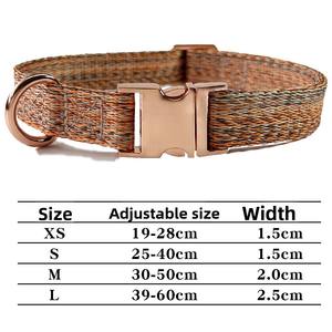 Nuevo <span class=keywords><strong>Collar</strong></span> de Perro Ajustable con Hebilla de Metal para Perros Grandes, Diseño de Rayas, Cintas Bonitas de Nailon, <span class=keywords><strong>Collar</strong></span> de Perro con Nombre - Product Image 2