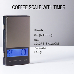 Mini balance à café à piles 0,1g avec minuteur, conversion multi-unités, fonction tare à une touche, rétroéclairage LCD pour barista - Product Image 2