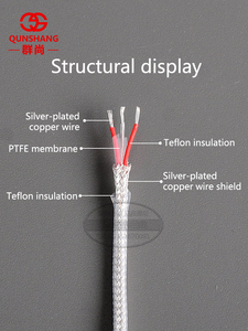Đa dây PT100 cảm biến tín hiệu dây fep cách điện mạ bạc đồng bảo vệ dây 3*7*0.2mm chống cháy - Product Image 2