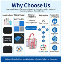 Sac de plage en PVC transparent imperméable à grande capacité avec poignée portable personnalisée, sac à main pour cosmétiques, lavage pour bébé