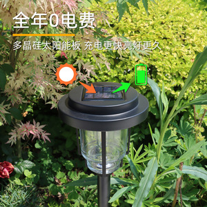 Luces Solares de Jardín de Acero Inoxidable, Lámpara Exterior Impermeable con Encendido Automático del Anochecer al Amanecer para Césped y Patio - Product Image 4