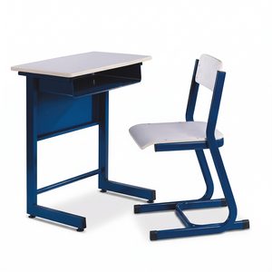 Ensemble de chaise et de bureau d'école en métal et contreplaqué de haute qualité, couleur personnalisée, pour mobilier de classe Aoyasi PT-106L PT-106L C - Product Image 1