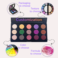 Palette de fards à paupières multi-couleurs professionnelle, longue tenue, waterproof, mate et scintillante, de haute qualité, marque privée Rose