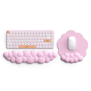 The New Design Waterproof PU Leather Mouse Pad Wrist Rest Support Pad Ergonimic Cloud Mouse Pads And Keyboard Cloud Wrist Rest