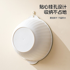 Cesta de Doble Capa para Lavar y Escurrir Vegetales, Ovalada, Apilable, Tamaño L, Opciones de Color Gris, Verde y Amarillo - Product Image 5