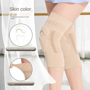 Genouillère de sport fine, protection respirante pour le basketball, invisible pour femmes, <span class=keywords><strong>jazz</strong></span>, yoga, <span class=keywords><strong>danse</strong></span> moderne, en spandex et nylon, fermeture élastique - Product Image 6