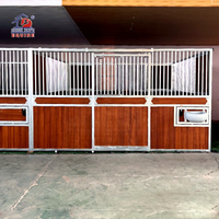 Porte coulissante Shinehope HDG en acier Q235 anti-évasion pour panneau avant de box de chevaux, équipement d'écurie extérieure personnalisable