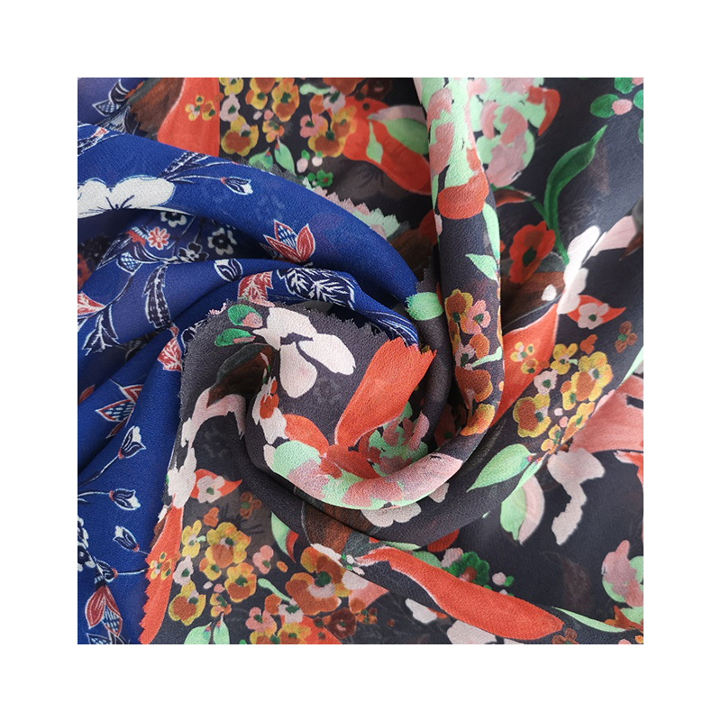 Лидер продаж, легкая вискозная ткань с принтом жоржета для платья