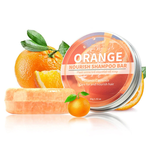 Customized Private Label Orange Nourish <b>Shampoo</b> Bar Promote Hair Growth Strengthen & <b>Volumize</b> All Hair All Hair Types Unisex - Product Image 2
