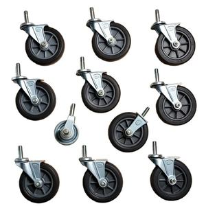 Ruedas Industriales de Acero Galvanizado Superior, Incluye Pernos de Montaje, Giro de 360 Grados y Textura Antideslizante para Estantes de Almacenamiento - Product Image 1