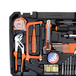 Ensemble d'outils ménagers multifonctionnels 48 pièces avec perceuse à percussion électrique, boîte à outils manuels pour la réparation et l'entretien domestique - Product Image 2
