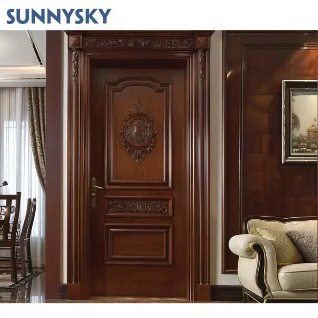 Sunnysky Fabrik direkte moderne einfache Massivholz-Verbundwerkstoff-Tür Farbe solide Farbe Raum tür