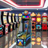Machines de jeu d'arcade de basket-ball et de boxe à pièces en gros d'usine deux ensembles par groupe pour le divertissement des enfants