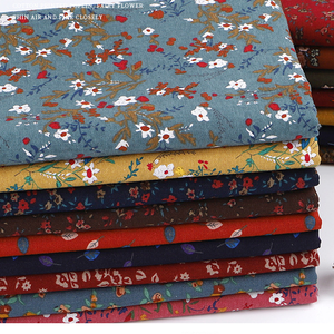 Tissu en <span class=keywords><strong>coton</strong></span> et <span class=keywords><strong>lin</strong></span> imprimé de fleurs de dessin animé, largeur 145 cm, style bohème, pour chemises, robes, pantalons pour enfants, costumes, couettes de lit - Product Image 1