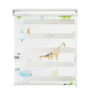 Tende <span class=keywords><strong>a</strong></span> <span class=keywords><strong>Rullo</strong></span> Oscuranti Manuali Personalizzate per Camerette, Ecologiche, Bianche Stampate, <span class=keywords><strong>con</strong></span> Fori Stenopeici Integrati, in Tessuto Zebra - Product Image 2