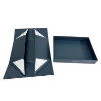 Boîte cadeau rigide pliable personnalisée avec couvercle, doublure en éponge imperméable, finition mate, gaufrage portable