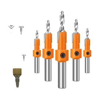 TCT mata bor Countersink Diameter 5mm, alat pengeboran Bit <span class=keywords><strong>Router</strong></span> lubang sekrup bungkuk bisa disesuaikan untuk marmer 90 - Product Image 2