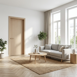Porte intérieure en bois recouverte de PVC, résistante à la vapeur, pour hôtels haut de gamme, chambres et spas - Product Image 2